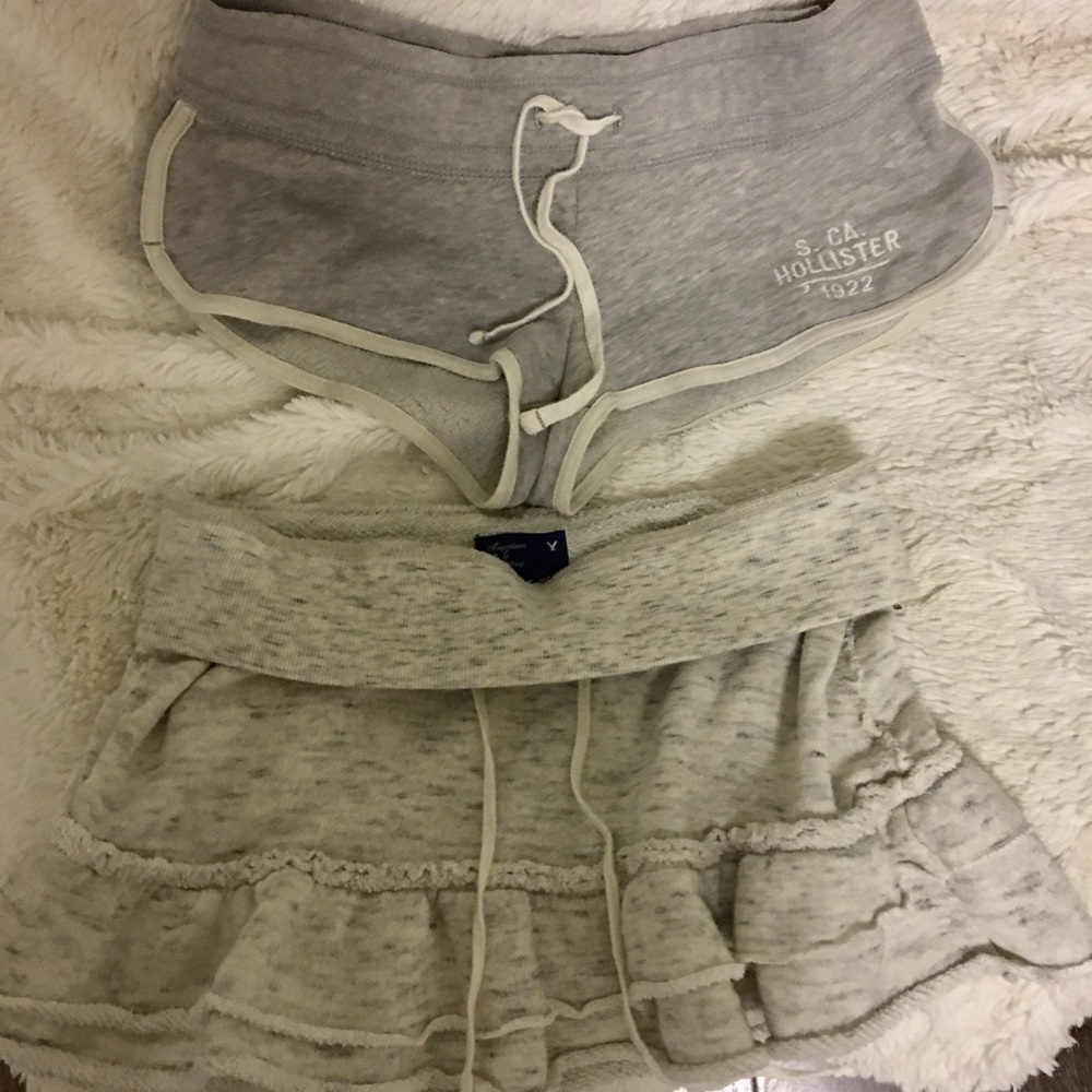 Hollister shorts and aerie skirt!